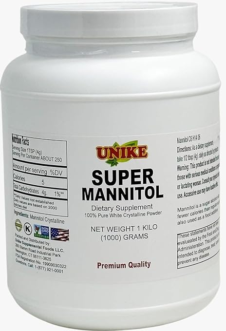 Super Mannitol powder, Natural & Healthy Artificial Sweetener(2.20 Pound (Pack of 1))- Unike Nutra