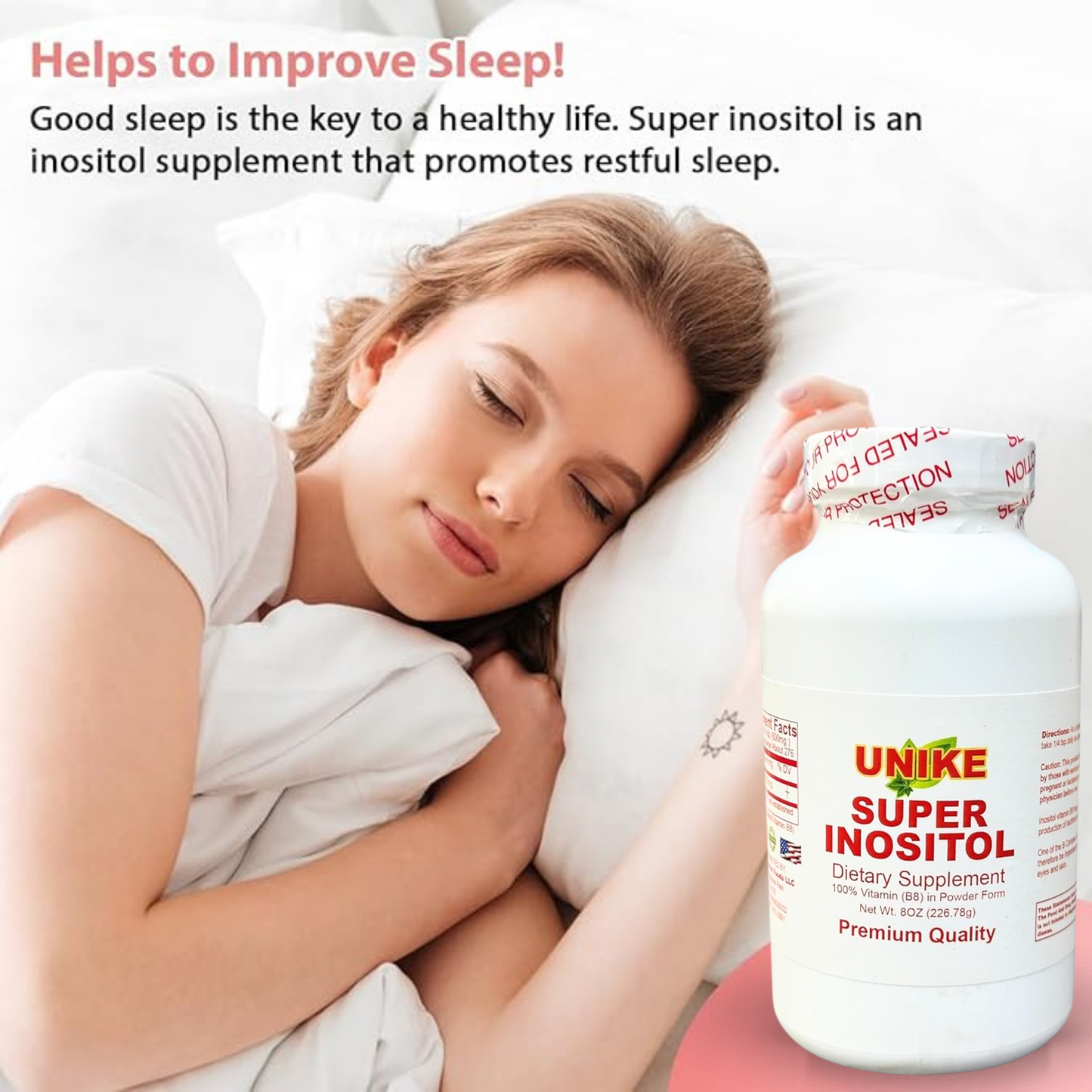 Myo-Inositol Powder 8oz - Inositol (Vitamin B8) Supplement