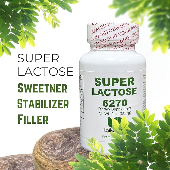 Unike Nutra Super Lactose Powder |Healthy Sweeteners for Cooking & Baking, Sugar Powder Filler | 2 Oz Pack of 1