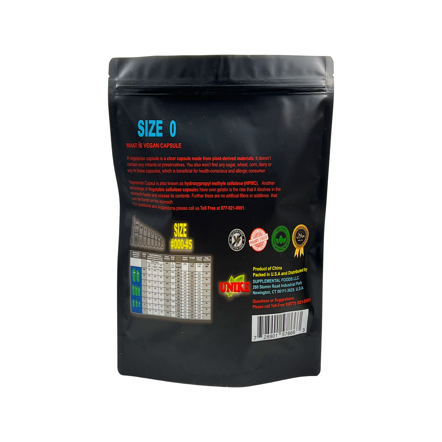 Vegan Capsule Size 0 - Empty Capsule Shells (1000)