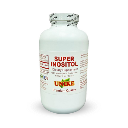 Super Inositol Dietary Supplement, Inositol (Vitamin B8) Powder, Vegan 16 Oz (Pack of 6)- Unike Nutra