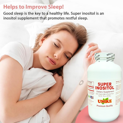 Super Inositol Dietary Supplement, Inositol (Vitamin B8) Powder, Vegan 16 Oz (Pack of 6)- Unike Nutra