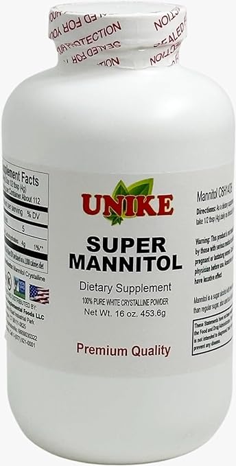 Super Mannitol Powder, Natural & Healthy Artificial Sweetener(1.00 Pound)- Unike Nutra