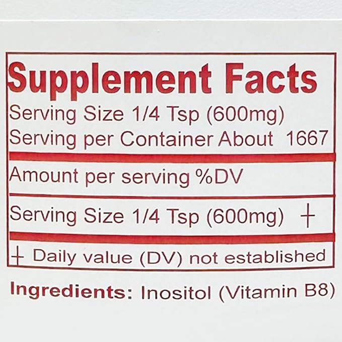 Super Inositol Dietary Supplement| Inositol (Vitamin B8) Powder, Vegan 16 Oz (Pack of 1)- Unike Nutra