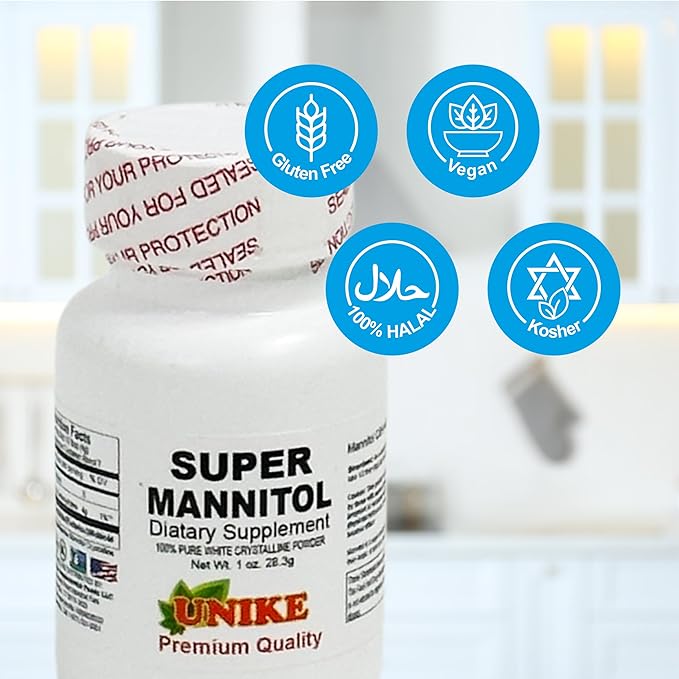 Super Mannitol powder, Natural Sugar Substitute, Dietary Supplement (1.00 Ounce (Pack of 6))- Unike Nutra Original