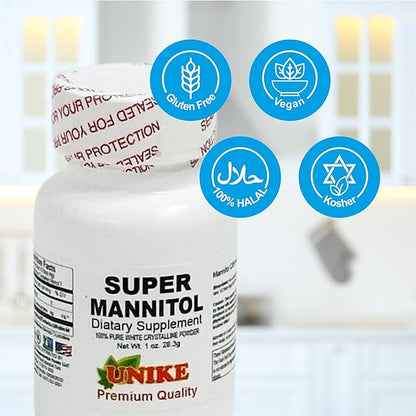 Super Mannitol powder, Natural Sugar Substitute, Dietary Supplement (1.00 Ounce (Pack of 6))- Unike Nutra Original