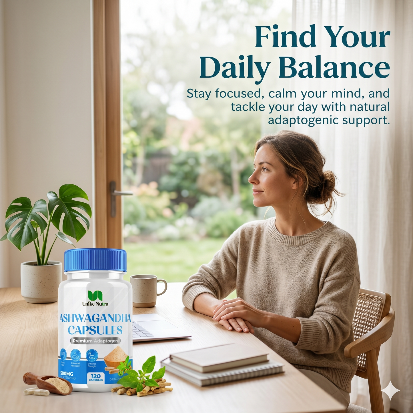 Ashwagandha Capsules – Herbal Adaptogen for Stress & Daily Balance