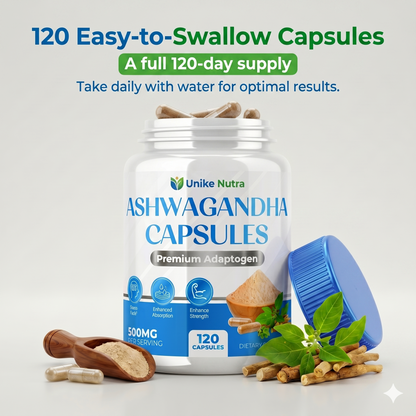 Ashwagandha Capsules – Herbal Adaptogen for Stress & Daily Balance