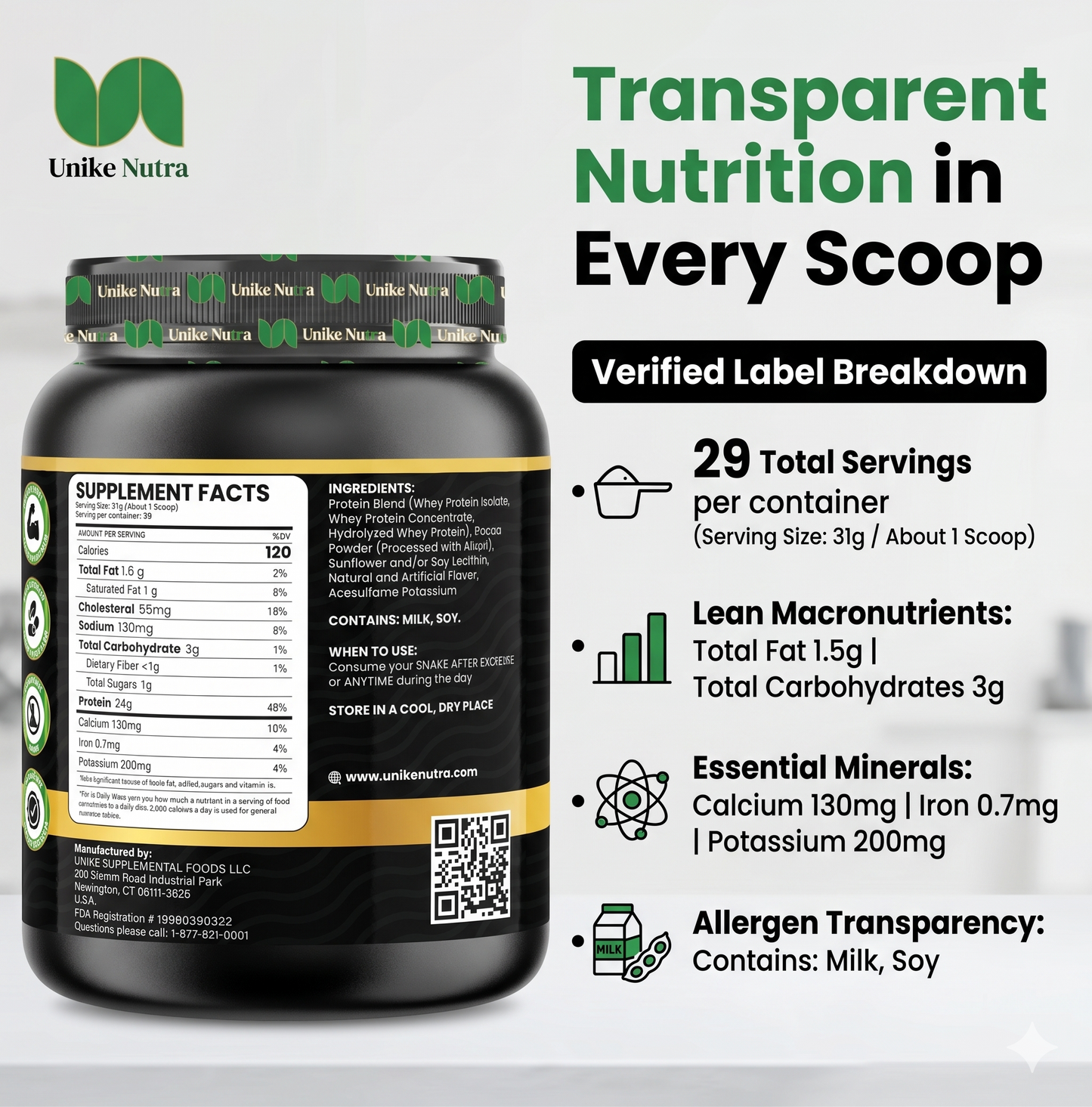 Whey Protein Powder – Everyday Protein for Muscle Support & Recovery