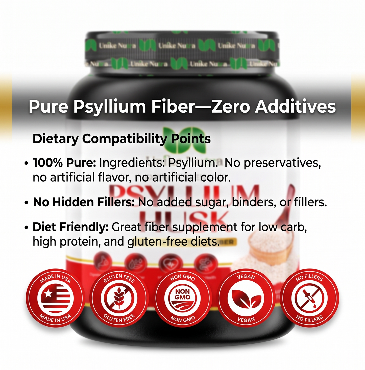 Psyllium Husk Powder – Soluble Fiber for Digestive Support
