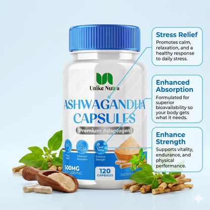 Ashwagandha Capsules – Herbal Adaptogen for Stress & Daily Balance