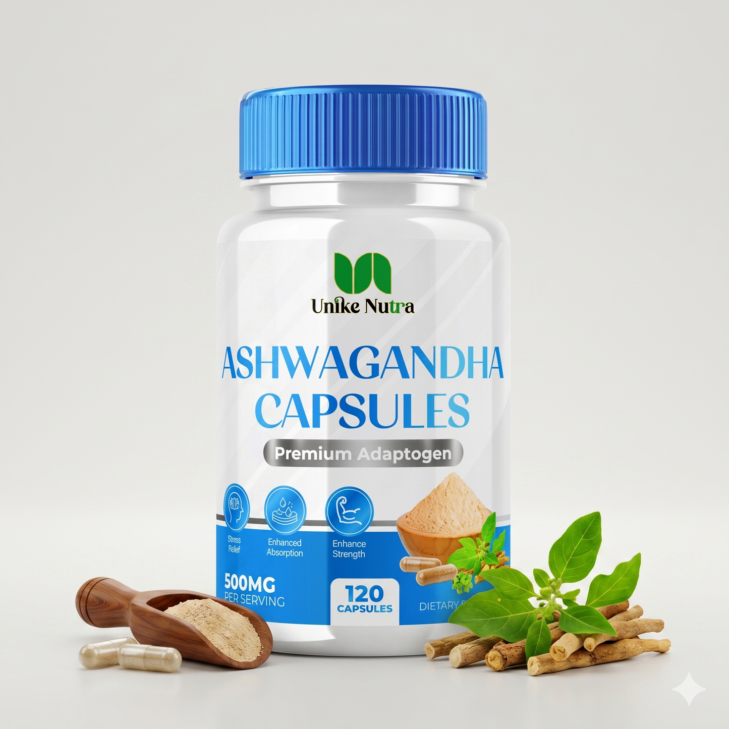 Ashwagandha Capsules – Herbal Adaptogen for Stress & Daily Balance