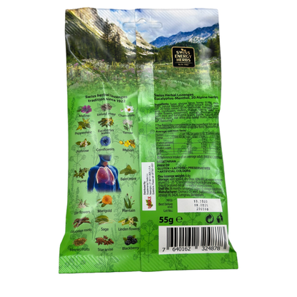 Herbal Lozenges Bag, Eucalyptus and Menthol- Swiss Energy