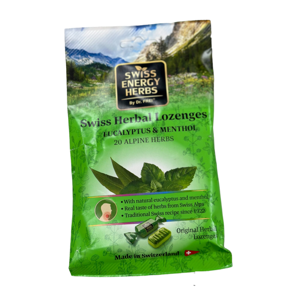 Herbal Lozenges Bag, Eucalyptus and Menthol- Swiss Energy